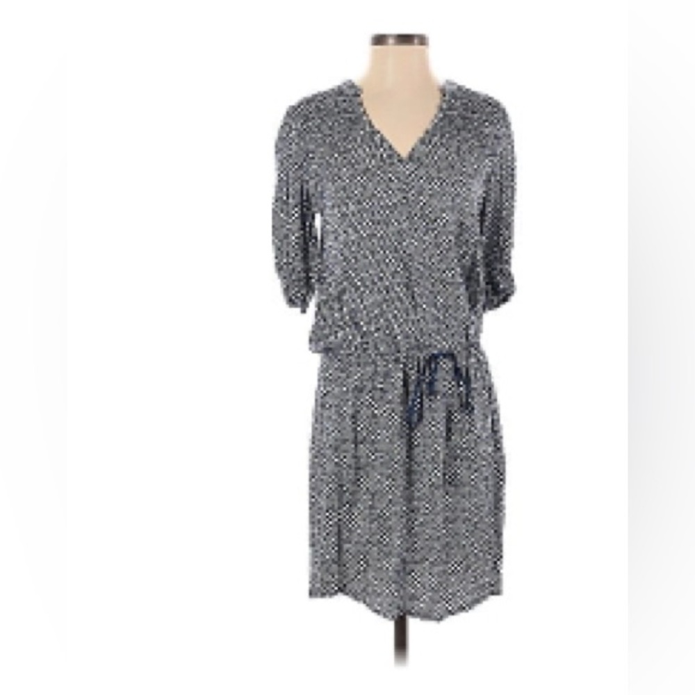 Anthropologie Sundays blue white polka dot dress New XS
